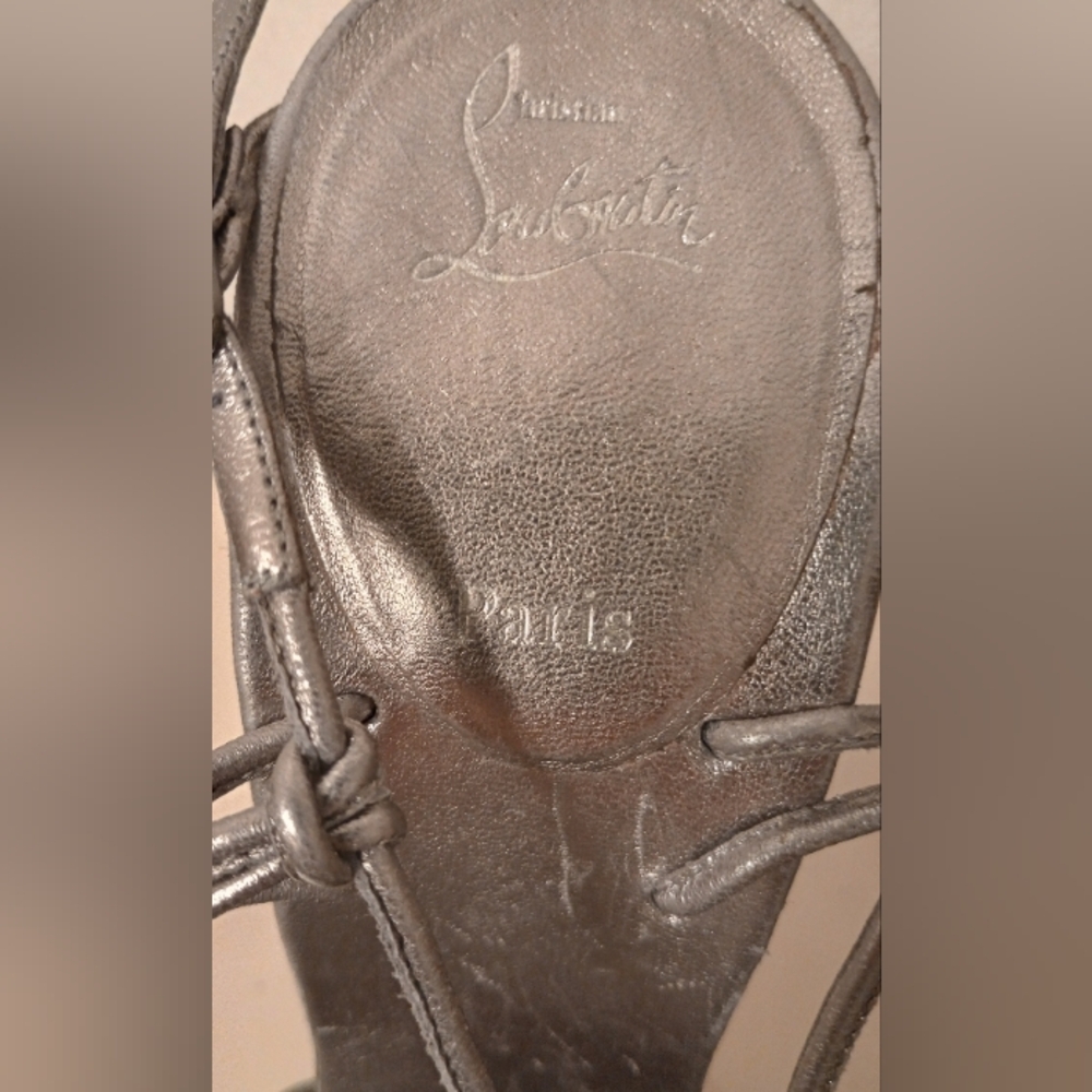 Christian Louboutin Metallic Sandals - Picture 3 of 15